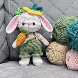 Handmade with love: Cute Crochet Rabbit  Keychain 🧶 