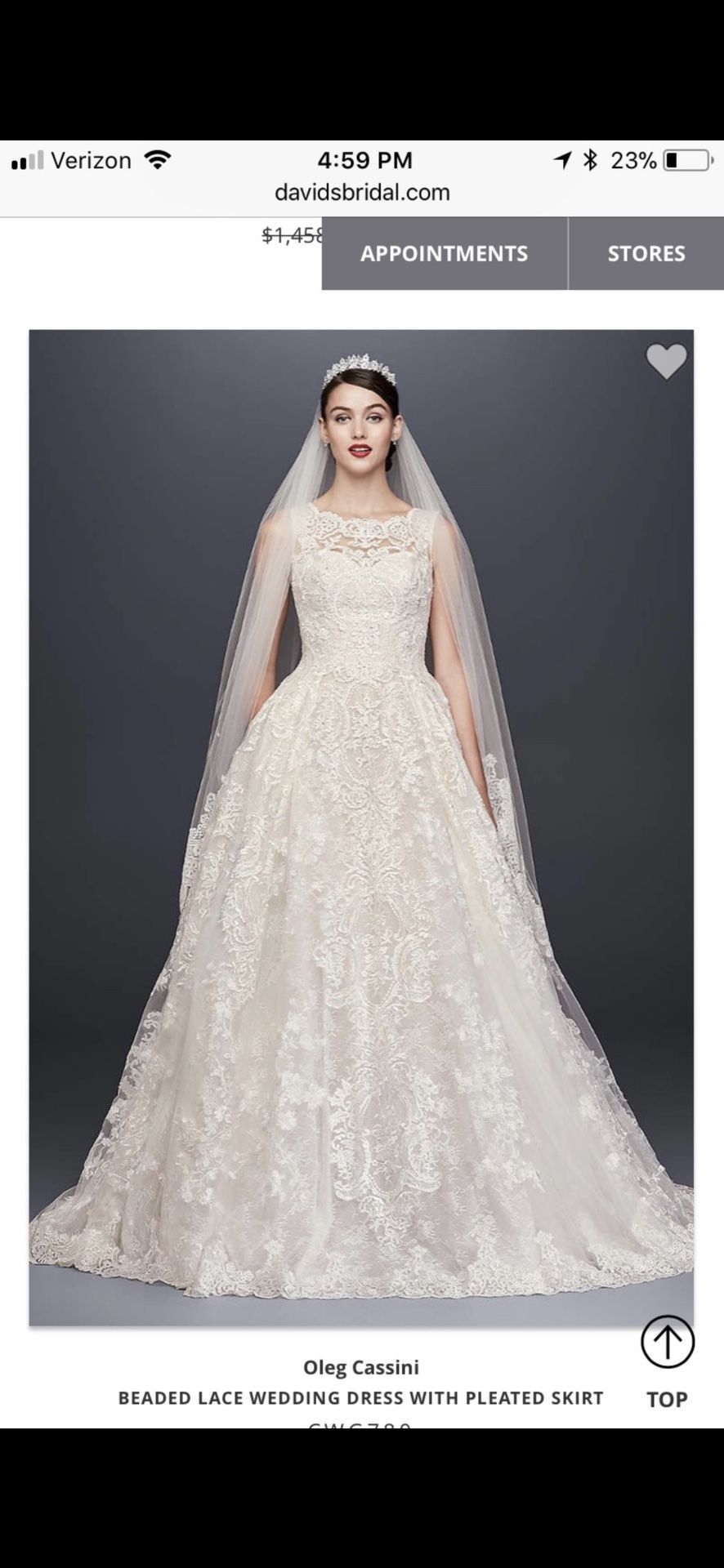 New Gorgeous Wedding Dress Size 12 $650 Oleg Cassini (Still priced