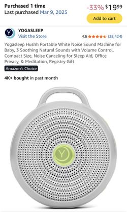 Yogasleep Portable White Noise Sound Machine