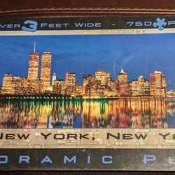 NY City Puzzle With Twin Towers
