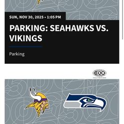 Seahawks Vs Vikings Plus Parking
