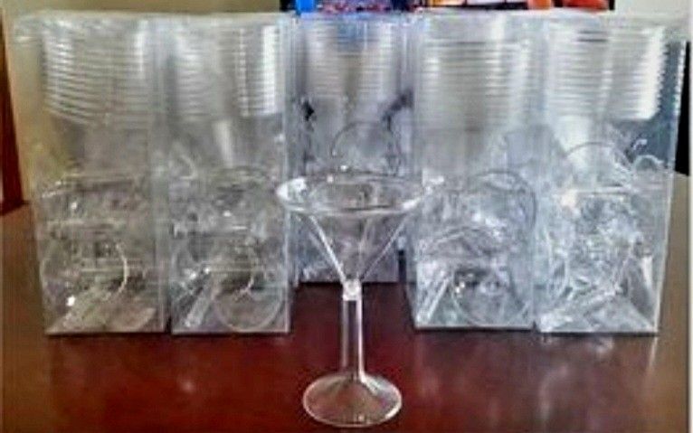 Disposable Martini Glasses/Wedding/Party/Cocktails/Mashed Potatoe Bar/Restaurant/Reception