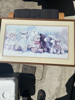 Cute Classic Bear Art For Nursery Or Bathroom