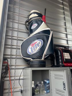Miller Lite Golf Bag Navy Blue and White