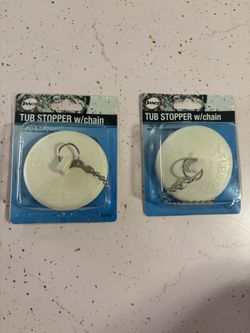 2 Danco 1 1/2” - 2” Universal Tub Stoppers with Chain