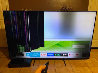 Samsung 75” Q900 8K Smart TV - Works, Cracked Screen & LED Panel Issue - For Parts or Repair