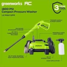 Greenworks 1800 PSI Compact Electric Pressure Washer