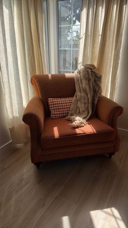 Orange armchair