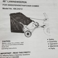 Craftsman 46" Lawnsweeper