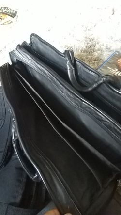 Leather laptop bag