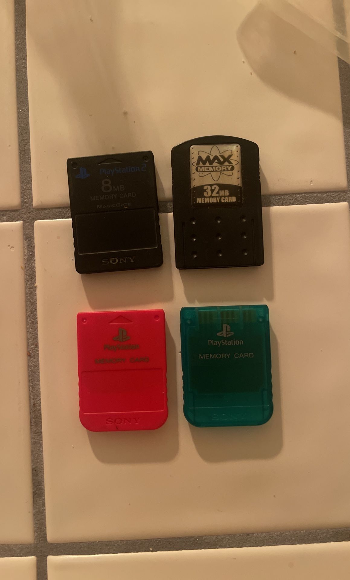 Sony PlayStation Ps2 Ps1 Memory Cards Sold Separate