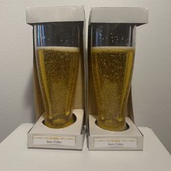 Two Matching Chiller Beer Cup each Holds 16.06 fl Oz Great Gift for Him