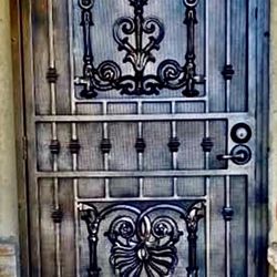 Custom Made Security Iron Screen Door 