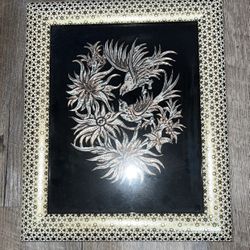 Vintage Hand-Engraved Persian Framed Art