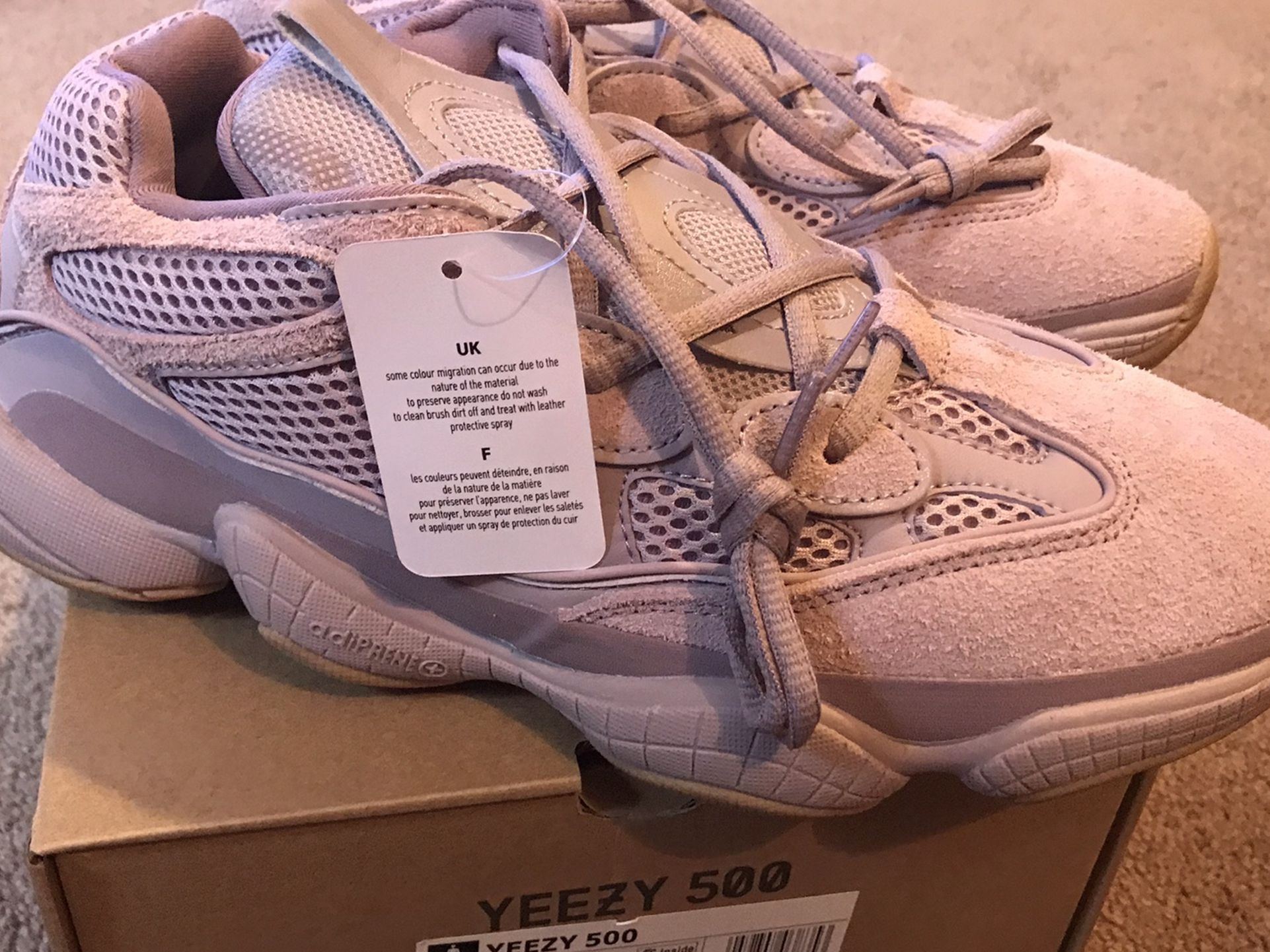 ADIDAS YEEZY 500 SOFT VISION LAVENDER MENS SIZE 12 - Main Image