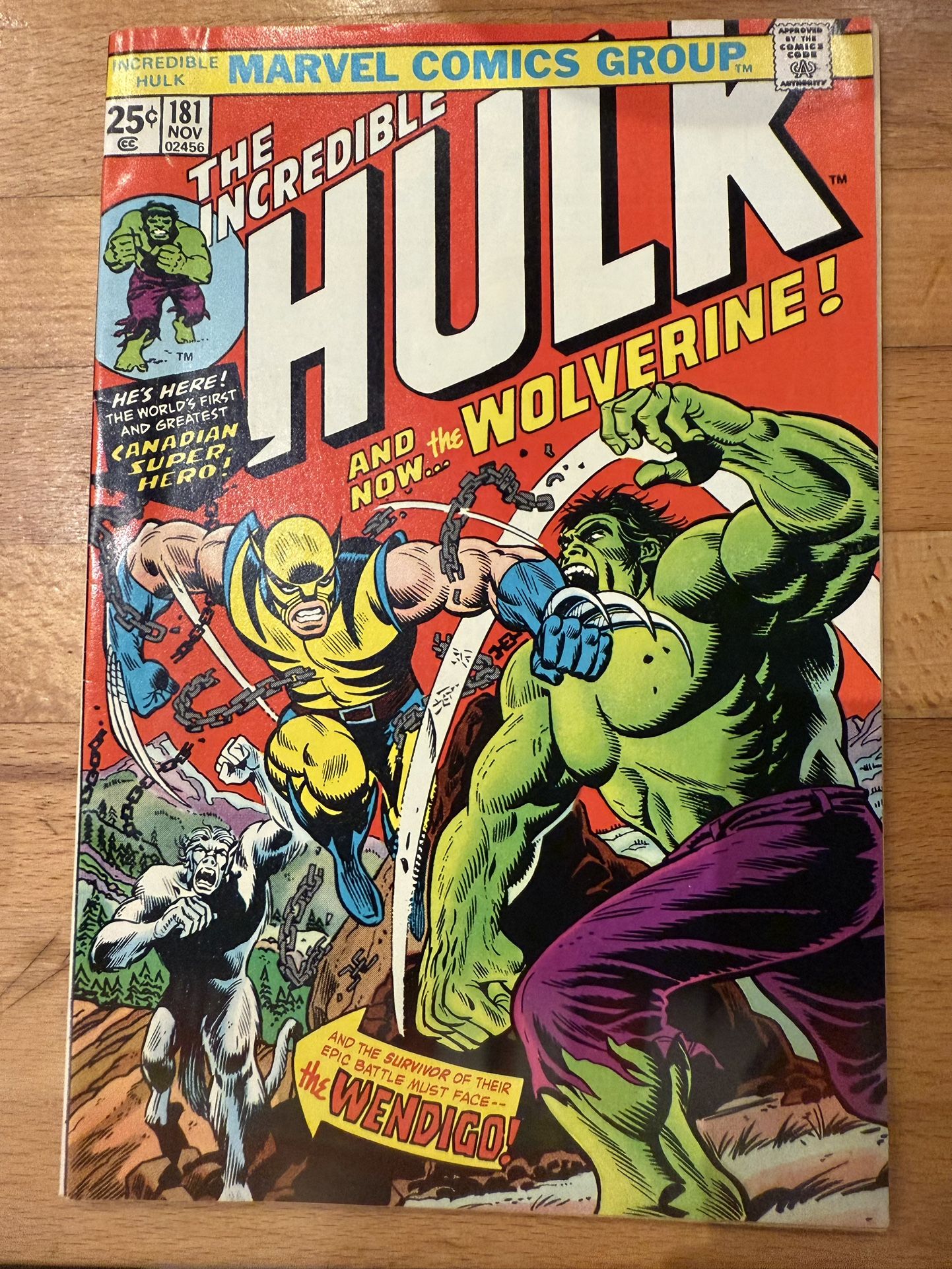 1974 Marvel Comics Incredible Hulk #181 1st Appearance of Wolverine