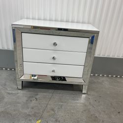 Damaged Glass Nightstand