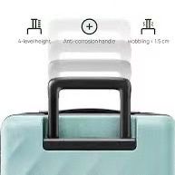 NINETYGO Trunk Luggage 26 Inch, Medium Checked Luggage with Double Spinner Wheels, Anti-Burst Zipper, Hard Case PC Suitcase, Lightweight Travel Luggag