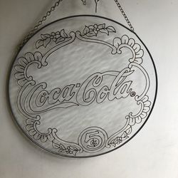 coca cola stained glass wall hanging sign The Location on the map is wrong due to a mistake on offer up again I live in the area of Irving Park And We