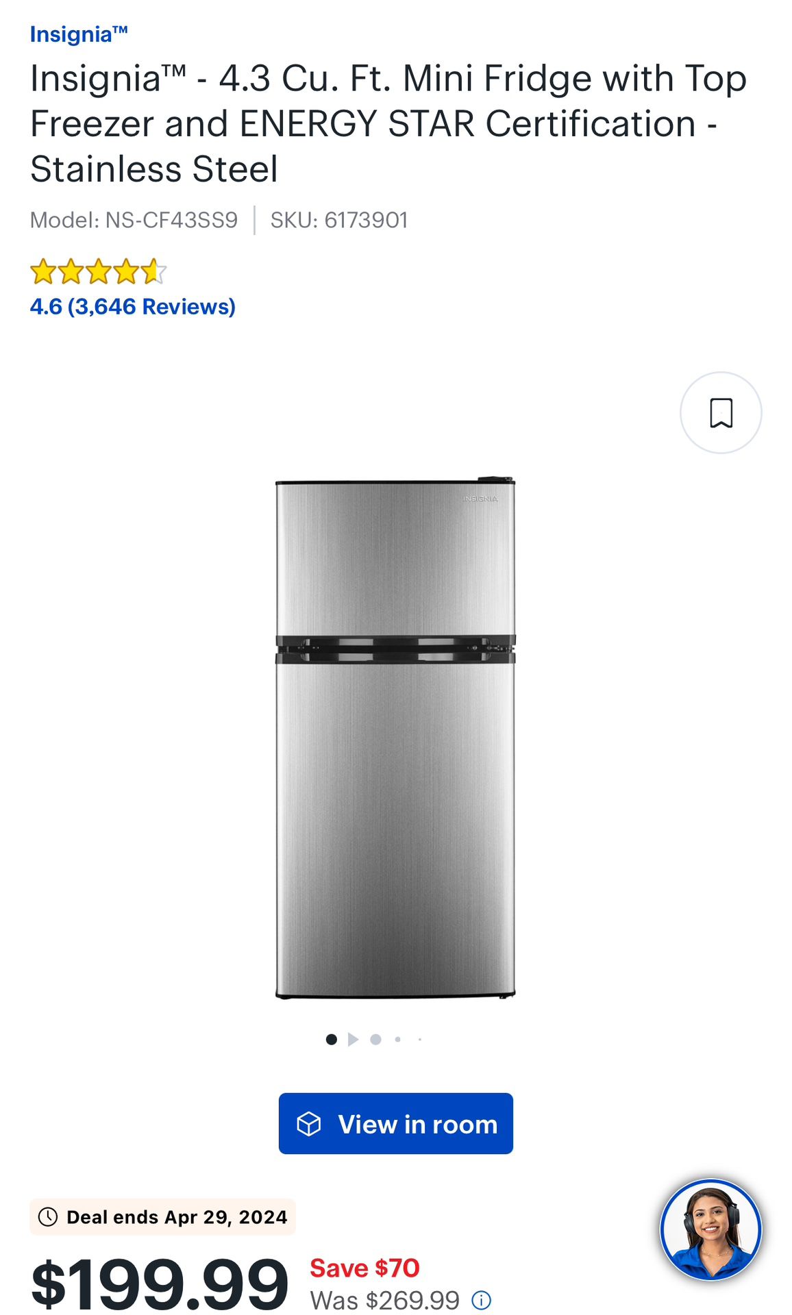 Refrigerador (Mini), Insignia (freezer / fridge