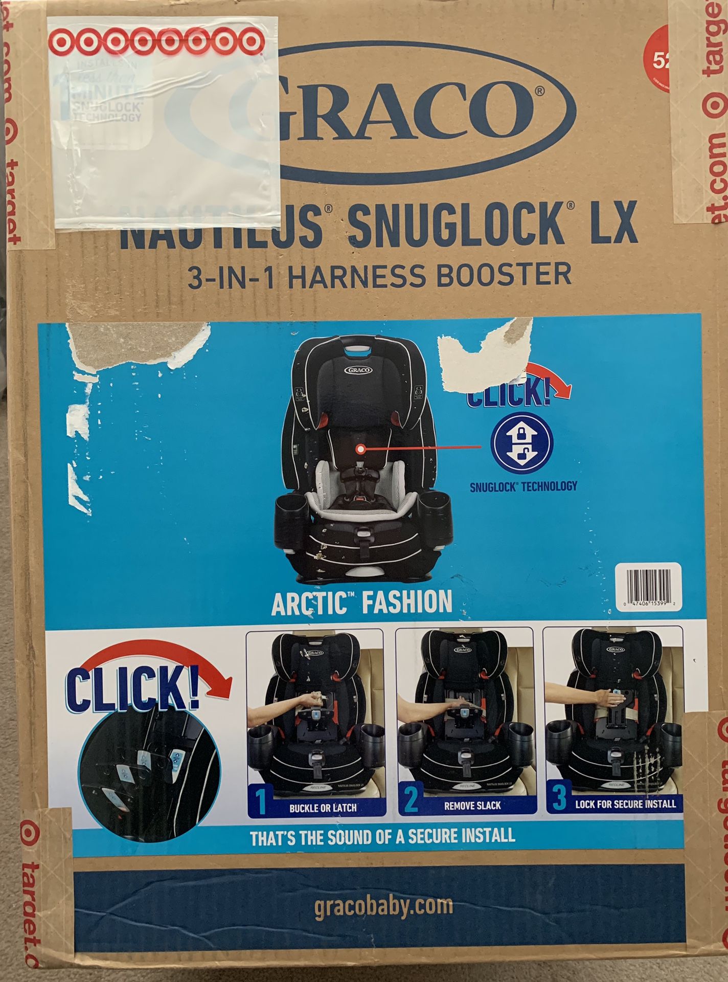 Graco nautilus Snuglock lx 3-in-1 harness booster car seat