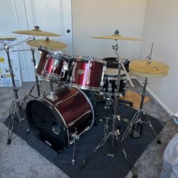TAMA Rockstar kit with Zildjian Cymbals And Hardware- and More!