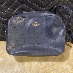 Coach Signature Leather Mini Camera Bag/Purse