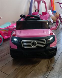 Joymor 6V Electric ride on truck for kids with remote control, LED Lights, And Horn