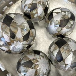 Decorative Glass Balls  5 Ball Set      Oakdale 