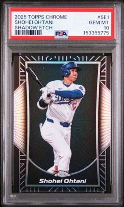 2025 TOPPS CHROME SHADOW ETCH #SE1 SHOHEI OHTANI PSA 10