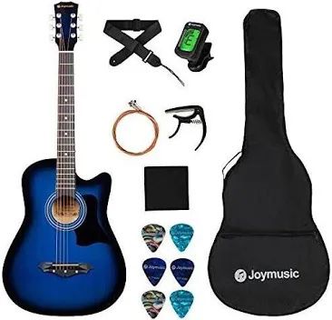JOYMUSIC 6 String 38" Acoustic Guitar Kit NEW IN BOX