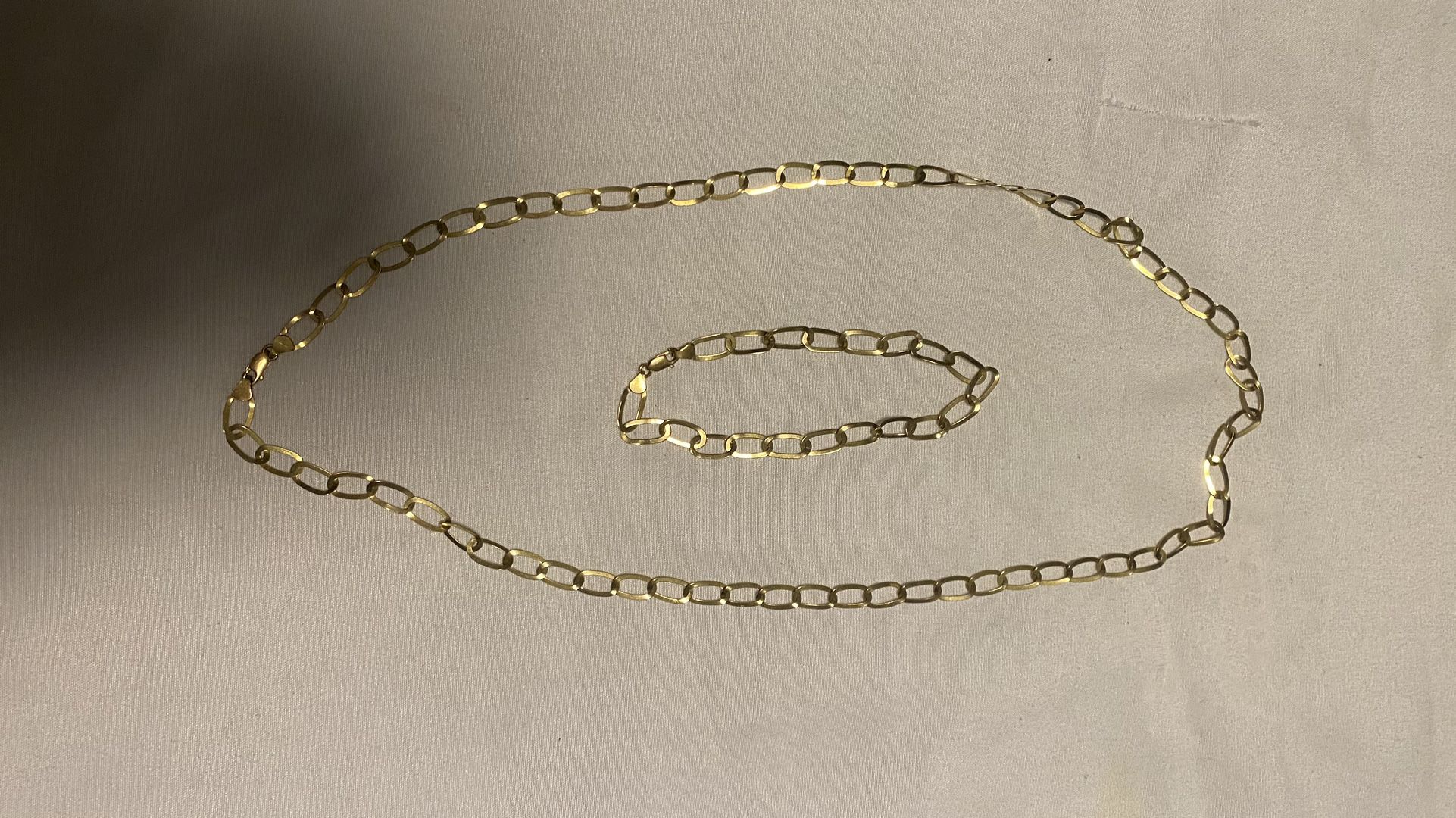 solid 18k gold cord plus bracelet