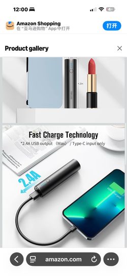 Brand new! 2for $25 power bank! Portable Charger 5000mAh, Mini Power Bank 2-Pack for iPhone Pocket-Size Cylindrical Design, 15W Fast Charging USB-C In