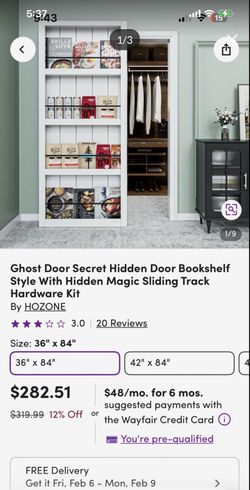Ghost Door Secret Hidden Door Bookshelf