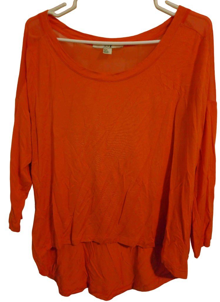 XXI Women's Burnt Orange Long Sleeve Soft Tunic Sweater - Size M