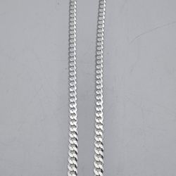 0.925% Sterling Silver Curb Link Chain 24" 38.4G
