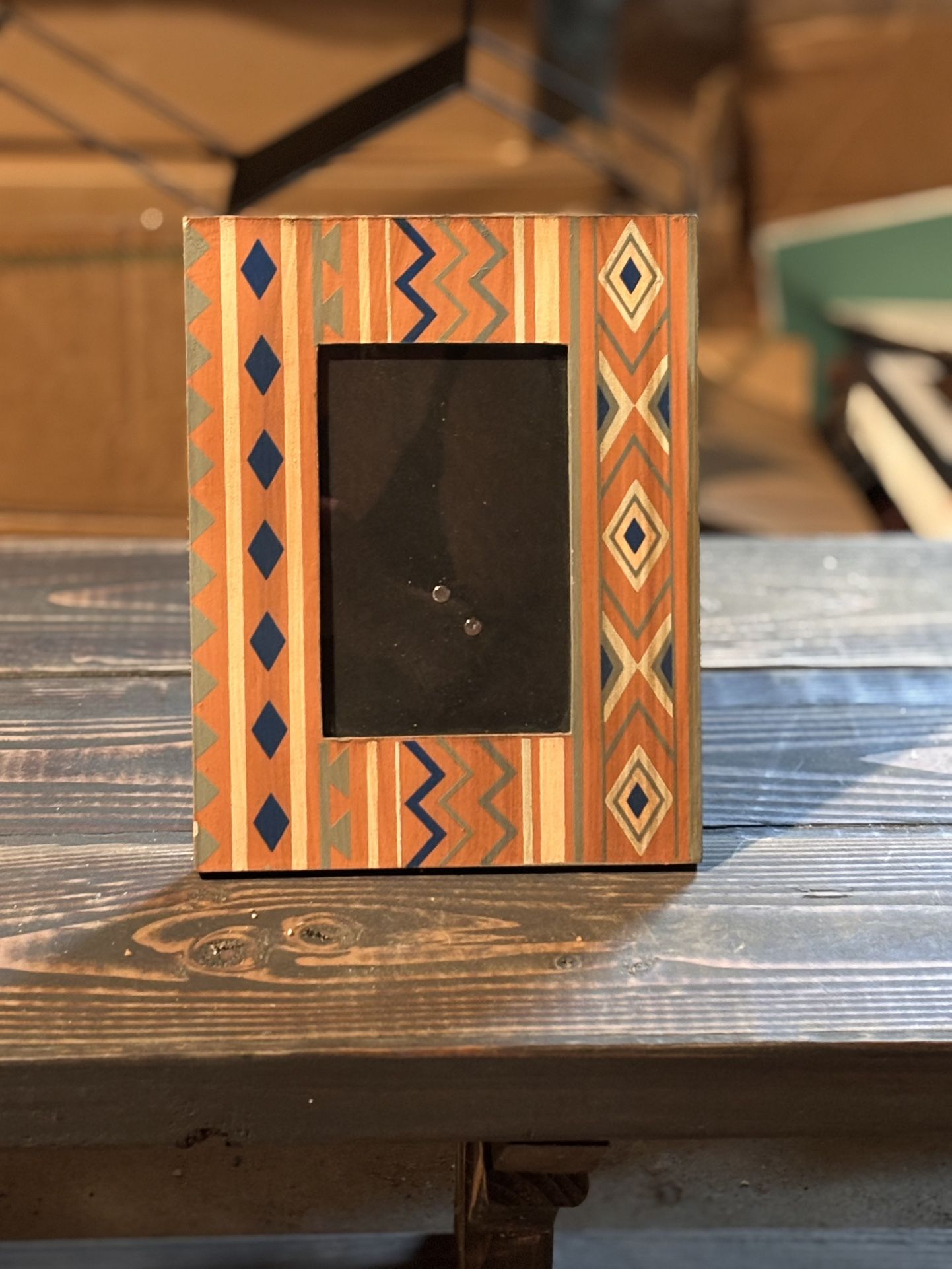 Handpainted Southwestern Style Boho Picture Frame