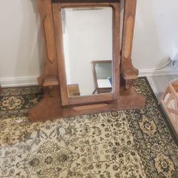 Antique Swivel Mirror with candle holders
