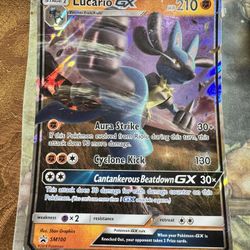 Lucario GX Pokemon Card 