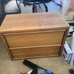 Oak File Cabinet