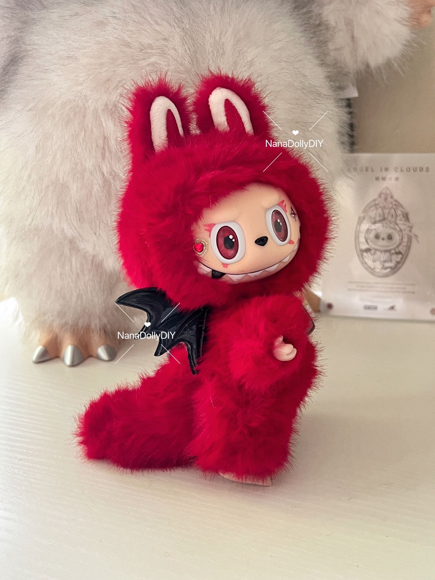 Labubu Red Devil Black Wings Popmart Zimomo