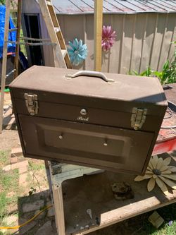 This is a vintage Park Mfg machinists tool box, likely manufactured by Kennedy Kits.