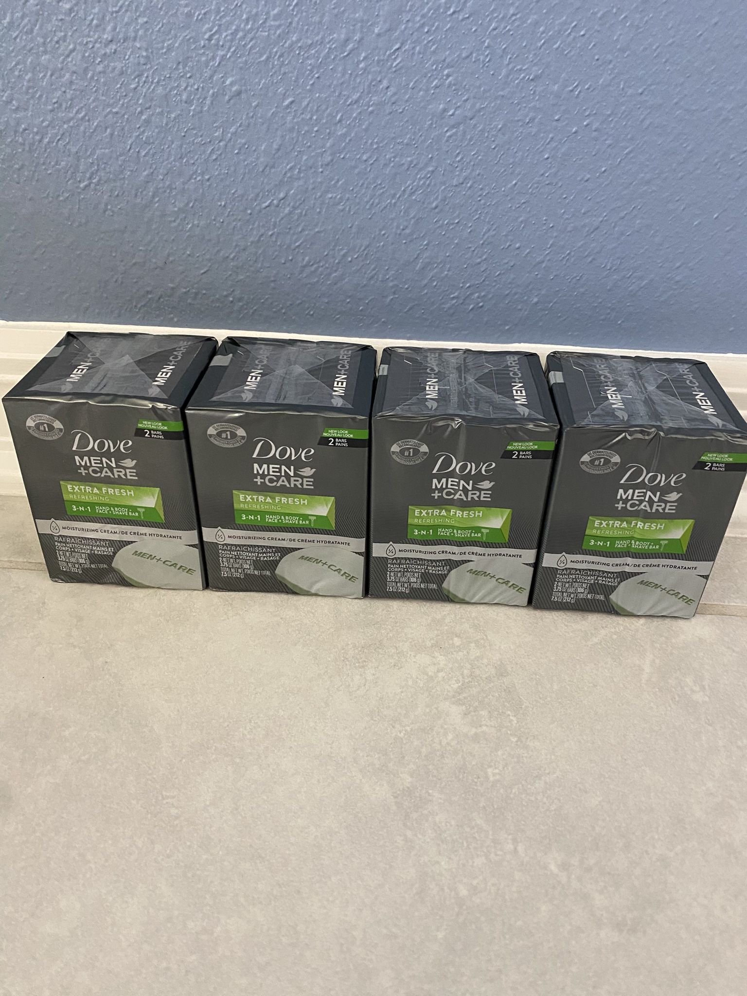 4 Twin Packs Packs Of Dove Men Care Soap Bar Bundle