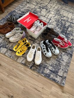 Men’s Shoe Lot — 9 Pairs Sz. 10.5-11 Comfy Adidas Vans Like NEW! Assorted Shoes Collection