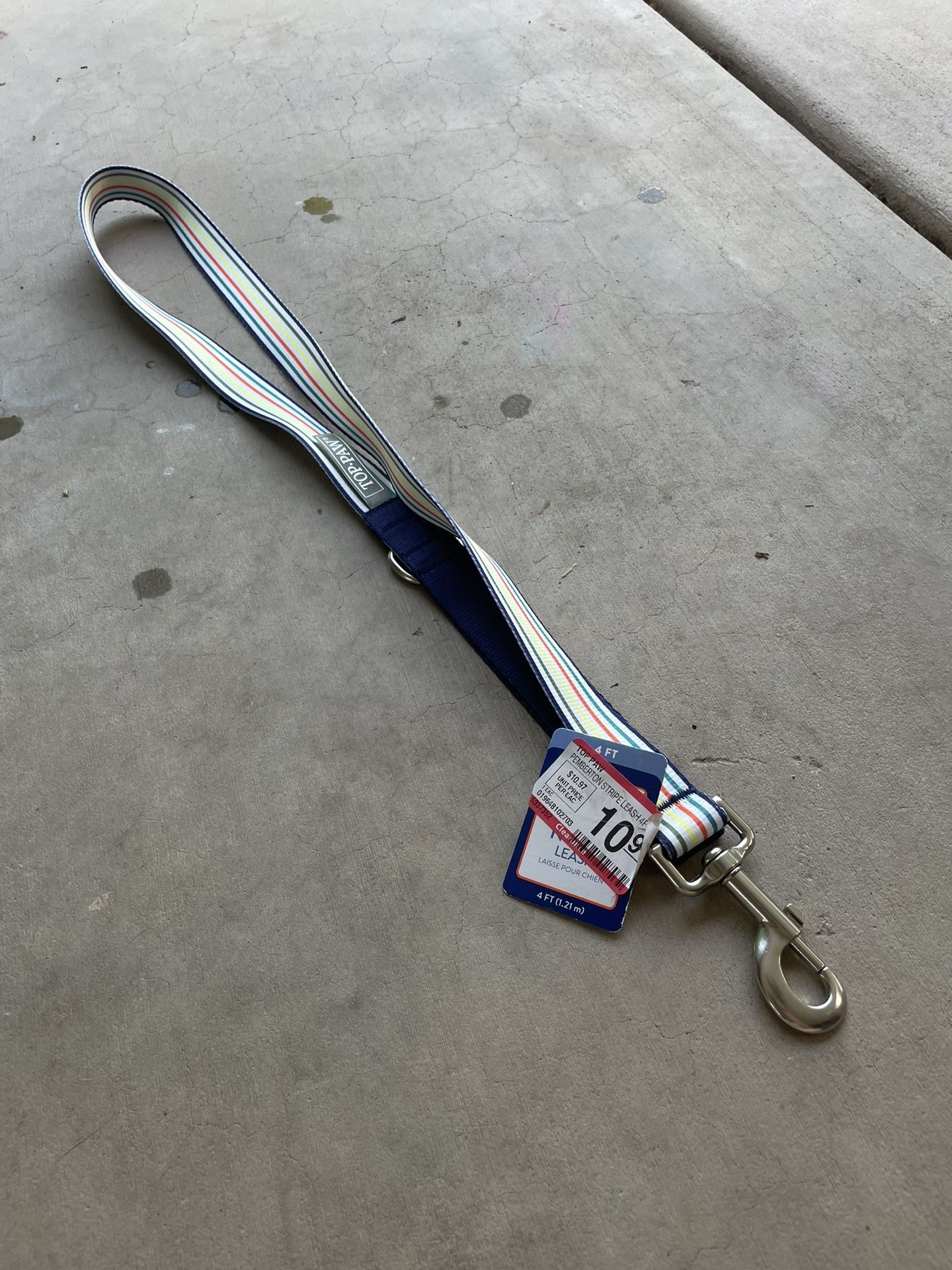 4ft Striped Dog Leash
