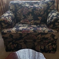 printed black sofa set with dinning table and chairs