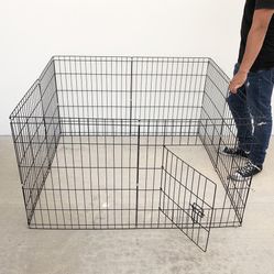 $30 (New) Foldable 24” tall x 24” wide x 8-panel pet playpen dog crate metal fence exercise cage 