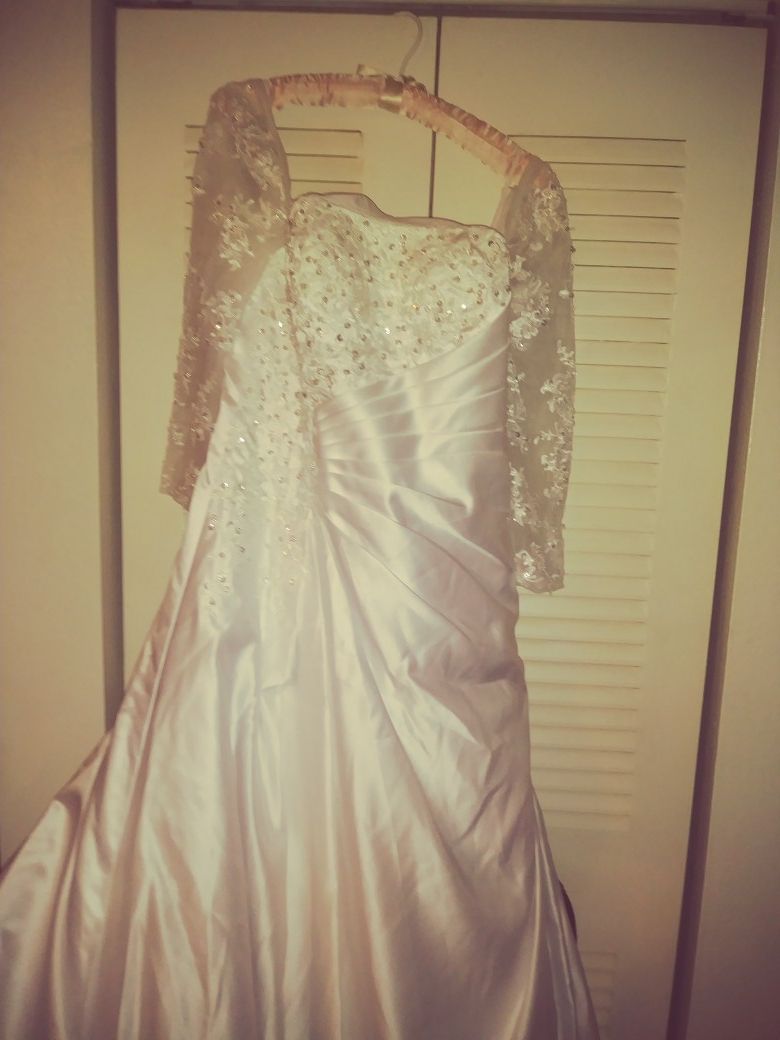 Wedding Gown with sequins & beads