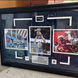 Patriots Frame NFL Tom Brady Football Collectible
