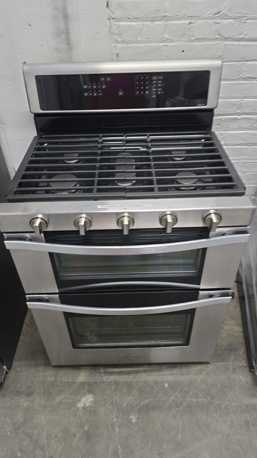 Whirlpool Gas Stove 5 Burner 30 Inches Double Oven